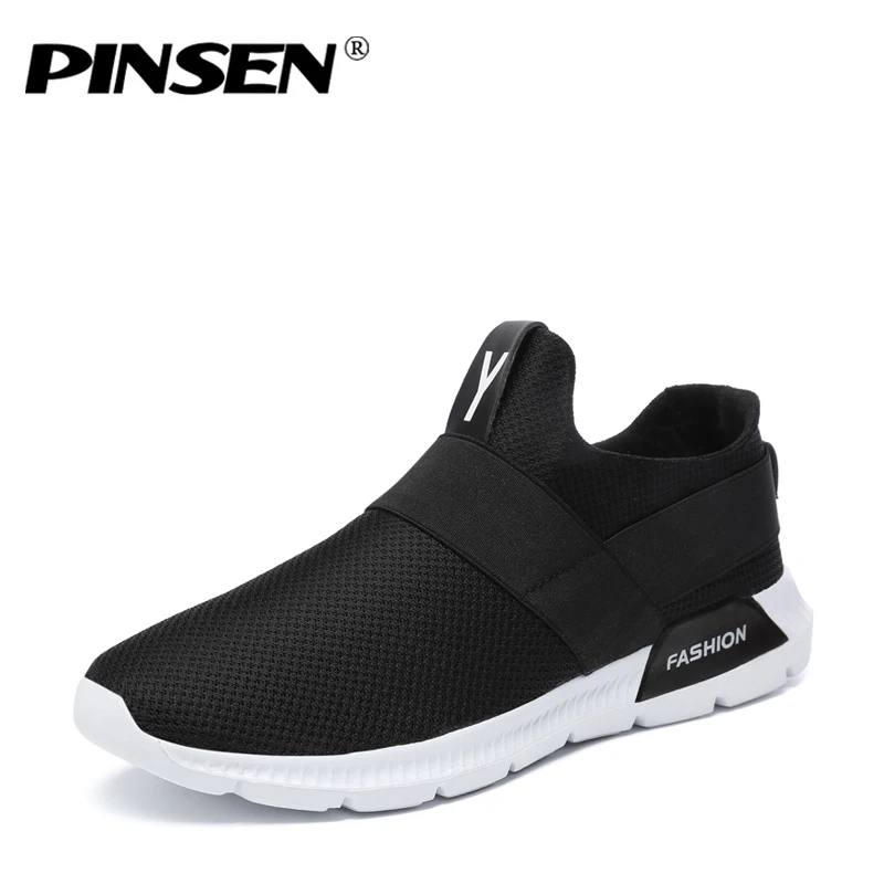 PINSEN Summer Snakers Men Shoes Mesh High Quality Breathable Sneakers Sport Zapatillas Hombre Deportiva Size 39-44 | Обувь