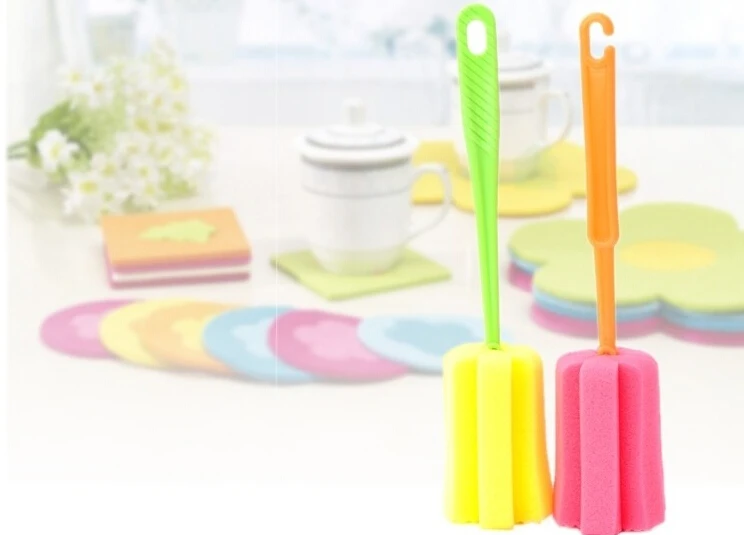 Бесплатная доставка кухонный чистящий инструмент губка щетка для бокалов