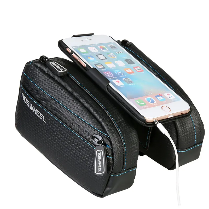 

Сумка для смартфона ROSWHEEL для iPhone 6 6S 6Plus 6SPlus 7 7Plus с сенсорным экраном, велосипедная верхняя рама, трубка, чехол из искусственной кожи 121273-P