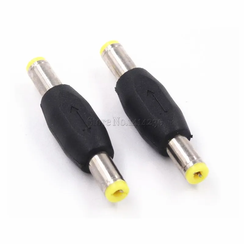

DC Power Adapter Connector Plug DC Conversion Head Jack Male Plug 5.5*2.1mm Turn To Male 5.5*2.1mm