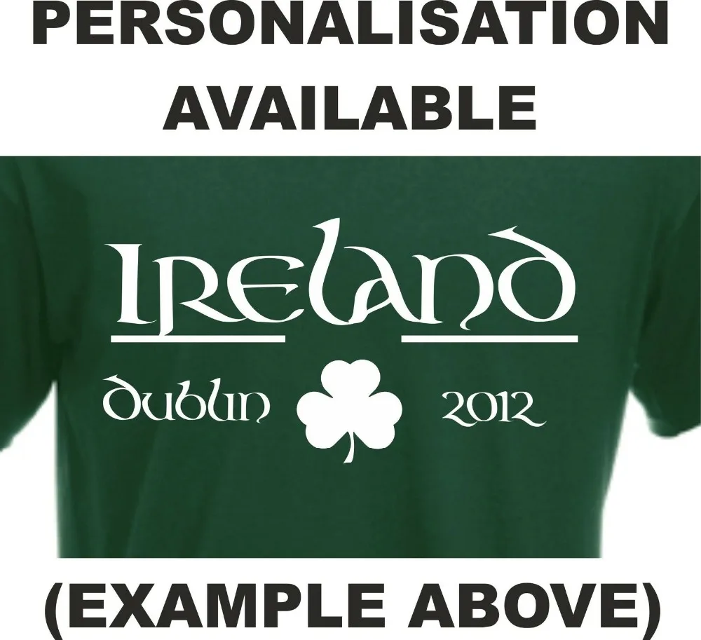 Ireland Мужская футболка с ирландским клевером, футболка с трилистником, дизайнерский тур, мужские фирменные дизайнерские облегающие футболки с круглым вырезом