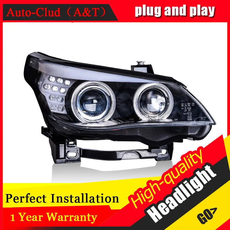 

Auto Clud Car Styling For BMW 5 Series E60 headlights For 5 Class E60 head lamp led DRL front Bi-Xenon Lens Double Beam HID KIT