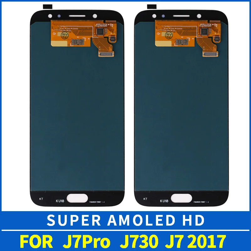 AMOLED дисплей J7 Pro для Samsung Galaxy 2017 ЖК J730 сенсорный экран J730F SAMSUNG замена|Экраны