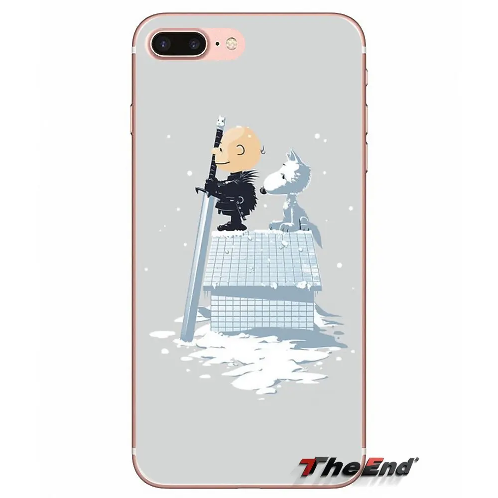 Для Apple iPhone X 4 4S 5 5S SE 5C 6 6S 7 8 Plus 6Plus 7plus 8plus Fundas Coque Jon Snow Game of Thrones GOT Dogs мягкий чехол |