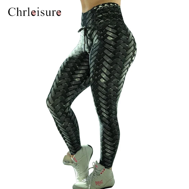 Женские леггинсы Chrleisure с высокой талией и 3D принтом для фитнеса 4 цвета|Легинсы| |