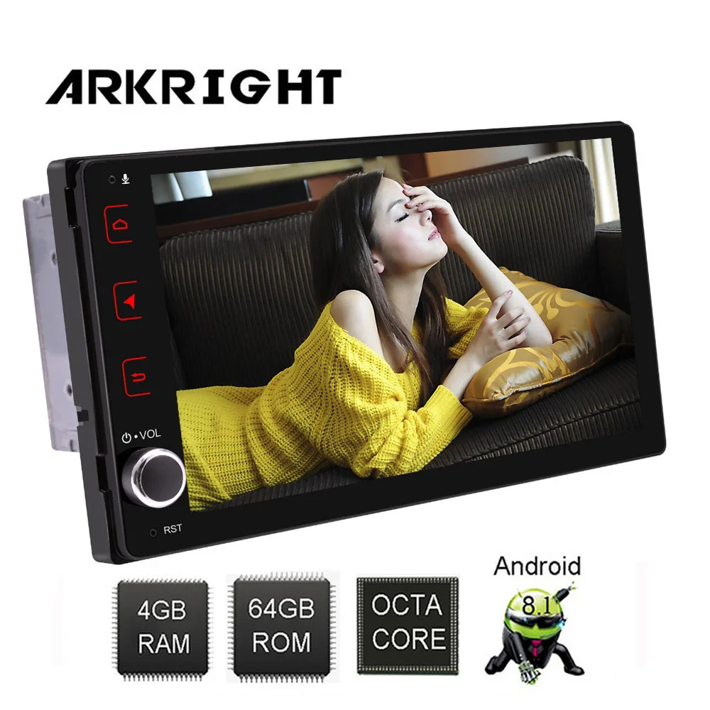 ARKRIGHT 9 ''4+ 64 ГБ Android 8,1 автомобильный Радио gps стерео для Toyota Corolla ips экран мультимедийный плеер 4G SIM карта