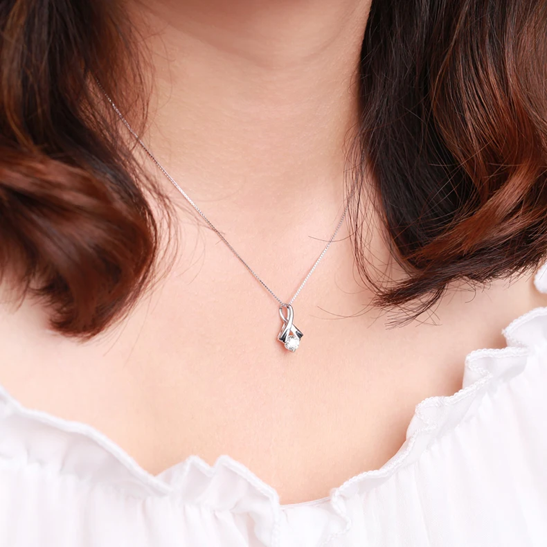 Цепочка с подвеской из серебра 0 23 пробы бриллиантами 925 карат|pendant chain necklace|pendant gold