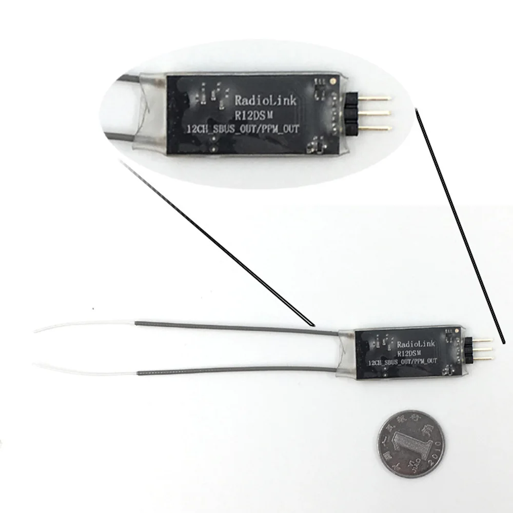 Radiolink R12DSM нано мини приемник 2 4 ГГц 12CH SBUS и PPM сигнал Поддержка DSSS FHSS спектра для AT9