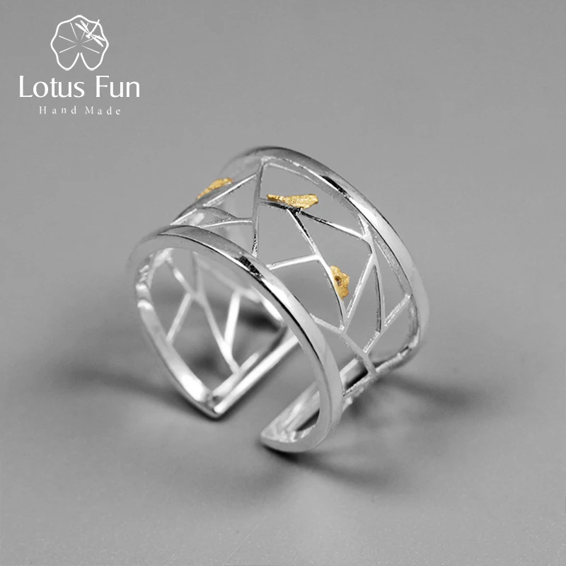 Lotus Fun Настоящее серебро 925 пробы ручная работа изящное ювелирное изделие