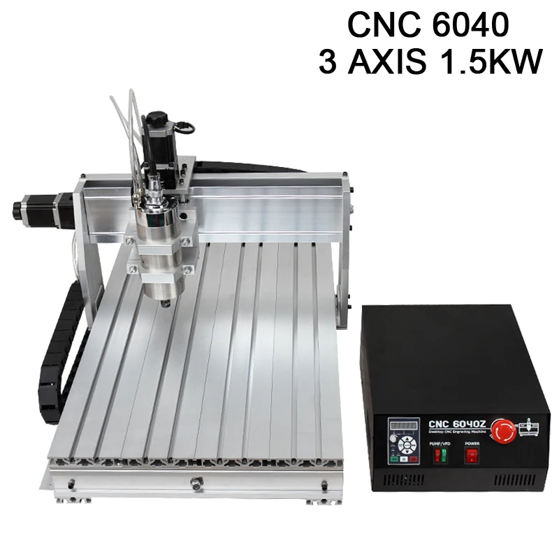 CNC 6040 3 оси 1 5 кВт шпиндель с шариковым винтом задняя шток роторная ось гравер