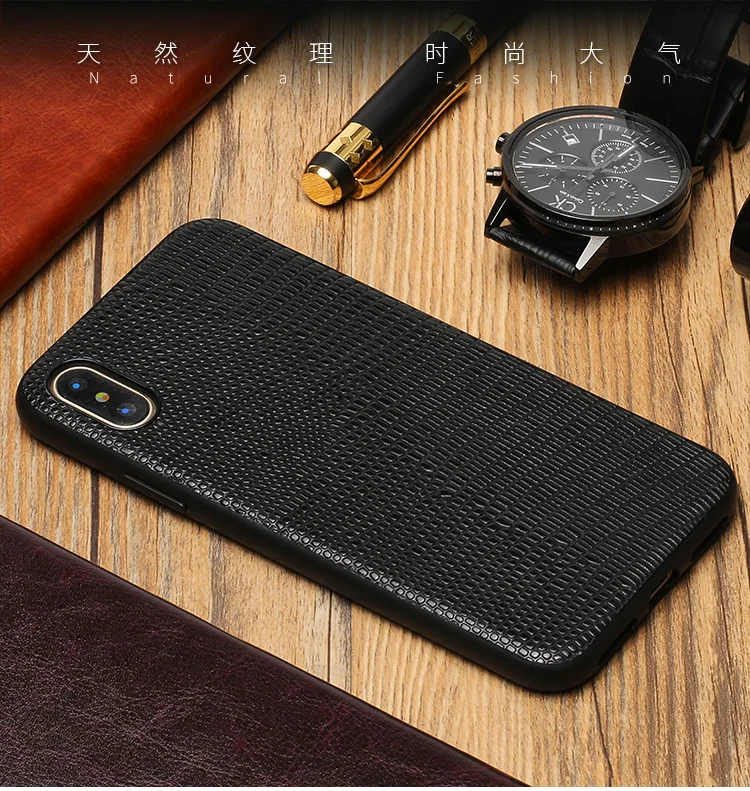 Чехол для телефона из натуральной кожи для iPhone 11 X, чехол с текстурой ящерицы, Мягкий защитный чехол для 6 6S 6P 6SP 7 7P 8 8P Plus