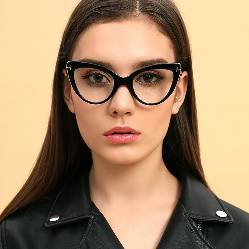 RFOLVE модные очки кошачий глаз женские брендовые черные розовые в цветочек Женская