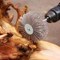 abrasive tool od 85mm drill wire nylon radial polishing brush for wood furniture mahogany finishing metal stone wood