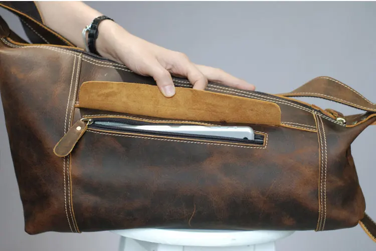 Винтажная сумка Crazy Horse из натуральной кожи, мужская сумка bolsas Sling, нагрудная сумка для мужчин, сумка через плечо, повседневная сумка через плечо