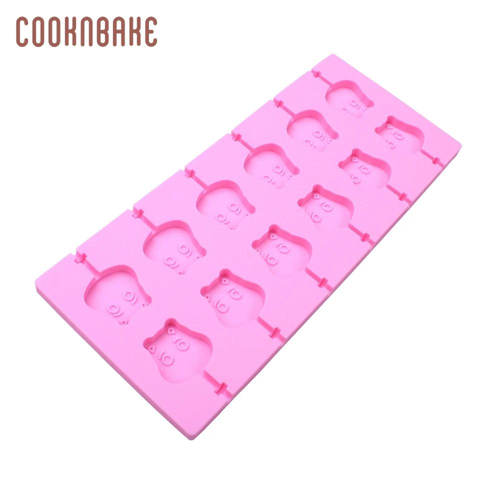 COOKNBAKE bear силиконовая форма для леденцов ox 12 отверстий конфеты мастики сделай сам