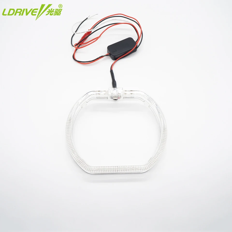 LDRIVE Car Light Guide Angel Eyes 2pc/lot 120MM Ultra Bright LED Headlight ring for BMW Audi Kia Universal | Автомобили и