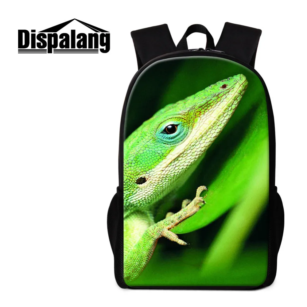 Детские школьные ранцы Dispalang в виде ящерицы рюкзак с животным принтом для мужчин