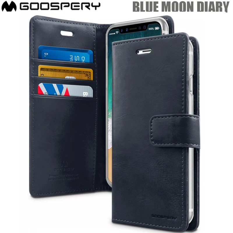 Оригинальный Mercury Goospery Blue Moon Diary PU кожаный магнитный чехол книжка для iPhone 11 11pro Pro