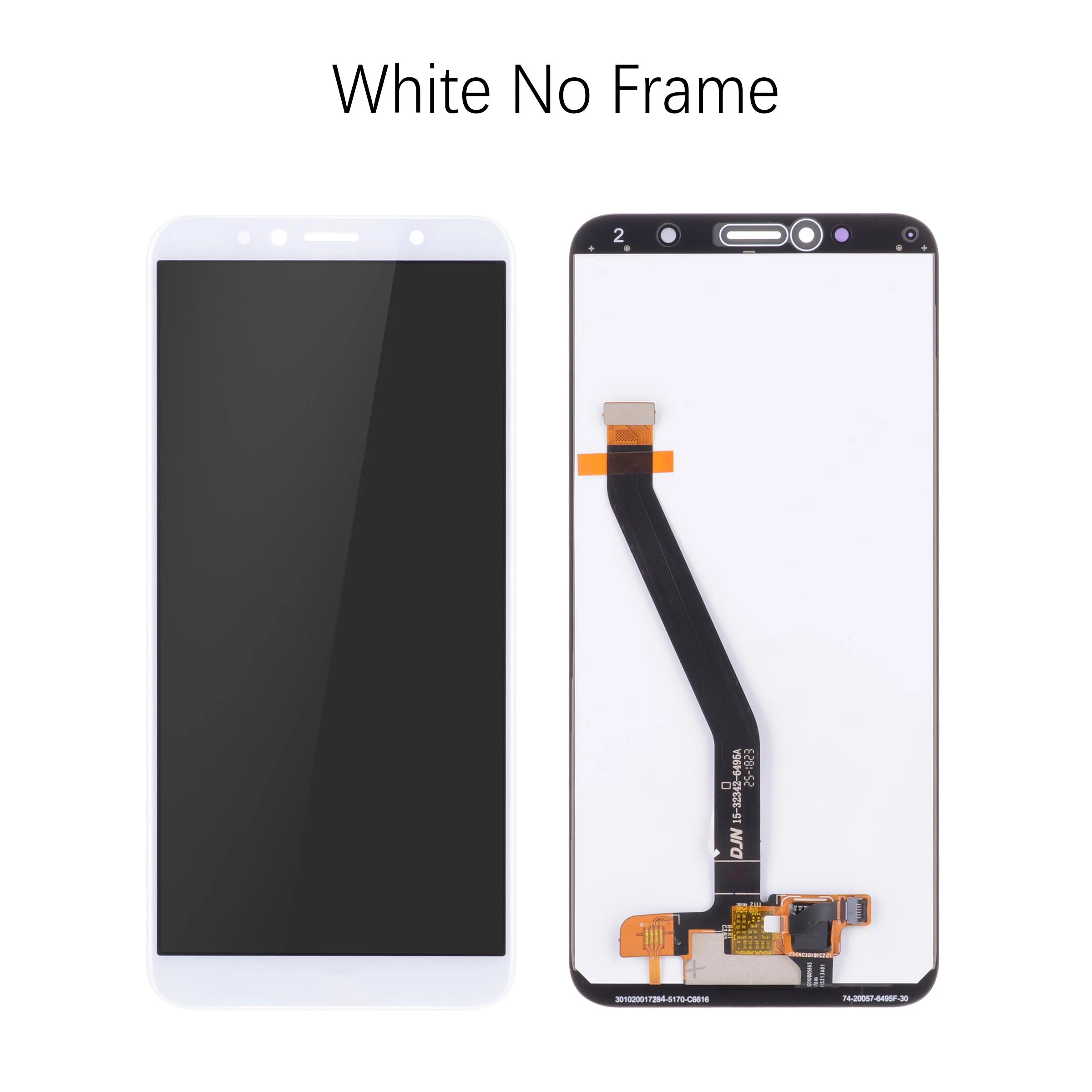 Дисплей для Huawei Y6 Y6 Prime atu-l31 LCD в сборе с тачскрином 5.7'' черный белый - Color: White No Frame
