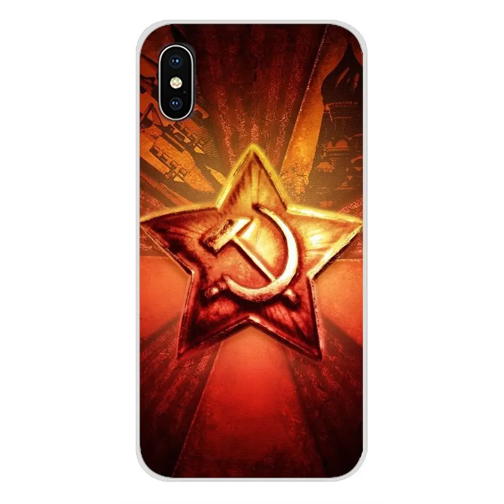 Мягкий чехол для России советский флаг баннер художественный плакат Samsung Galaxy A5 A6S