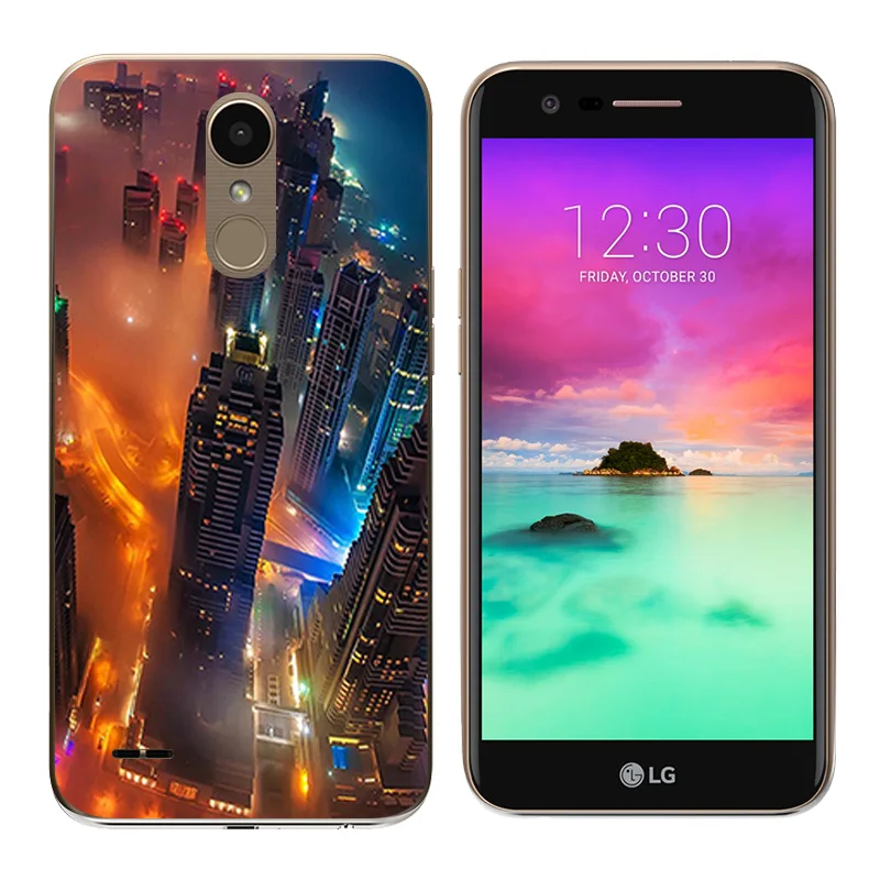 2017 чехол для LG K10 Мягкий силикон с принтом &quotволны&quot LV5/K10 X400 M250 M250N чехлы