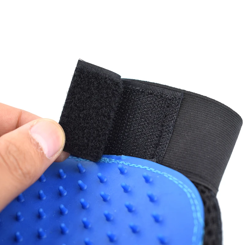 Dog Grooming Blue Glove Comb for Animals Cats Dogs Pet Hair Bath Massage Removal Right Hand Gloves Brosse Chien | Дом и сад
