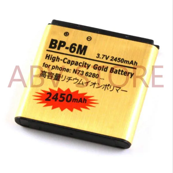 Оригинальный алкоголя Золотой BP 6M BP6M Батарея для мобильного телефона Nokia N73 N77 N93