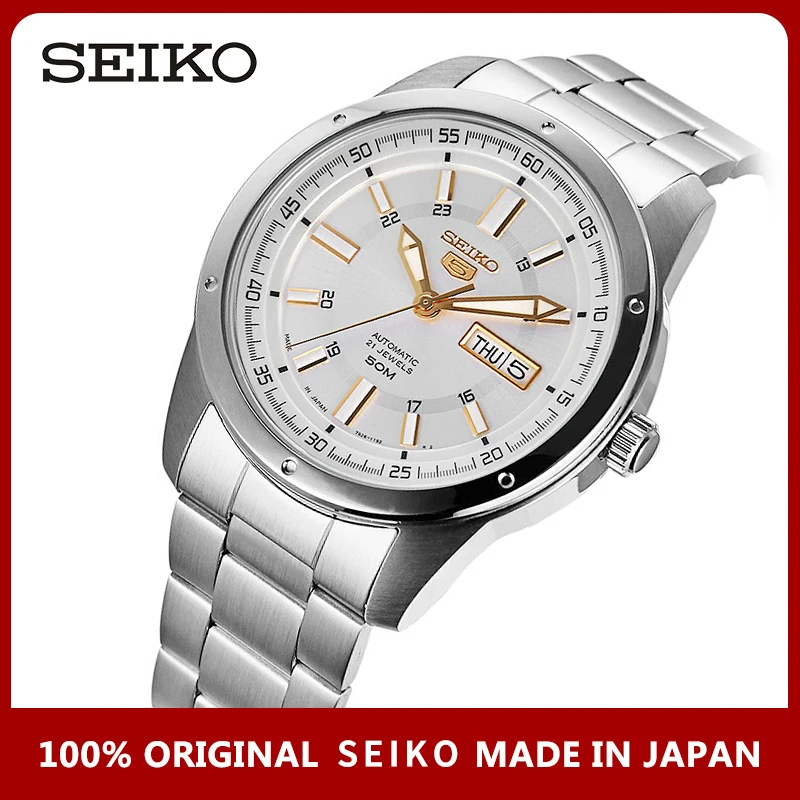 Английский календарь Seiko 5 автоматические механические мужские часы светящиеся