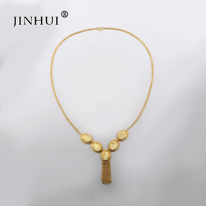 Jin Hui африканские Модные Ювелирные наборы золотого цвета женские подарки на