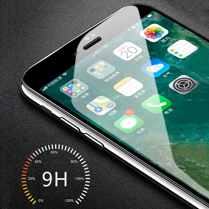 VRURC экран протектор для iPhone 7 8 закаленное стекло 5D изогнутый край Полное покрытие