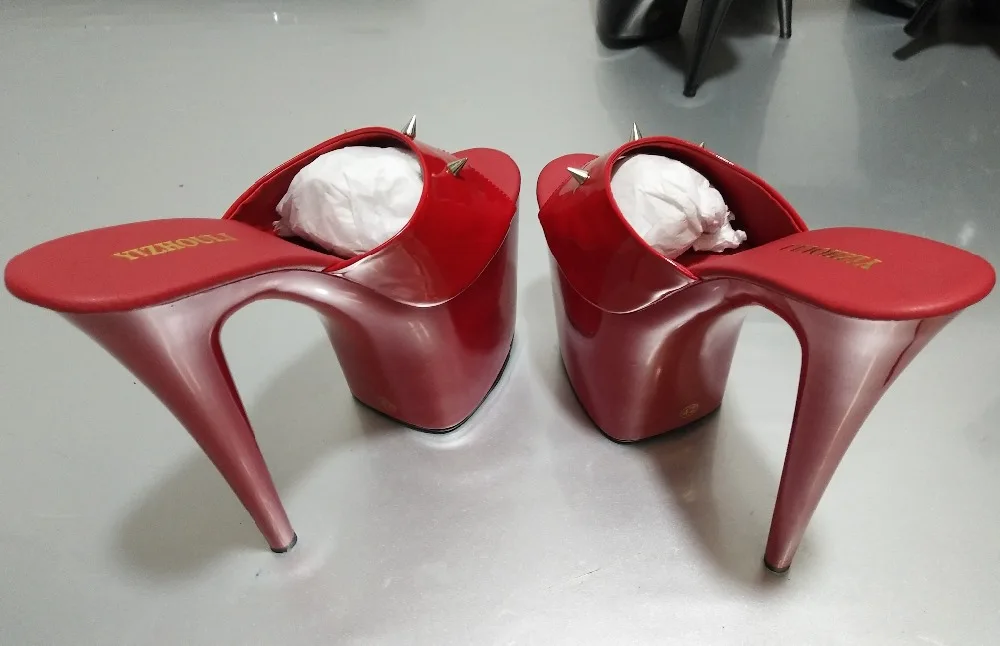 Туфли на высоком каблуке 20 см шлепанцы журнал пикантные Клубные туфли 8 дюймов