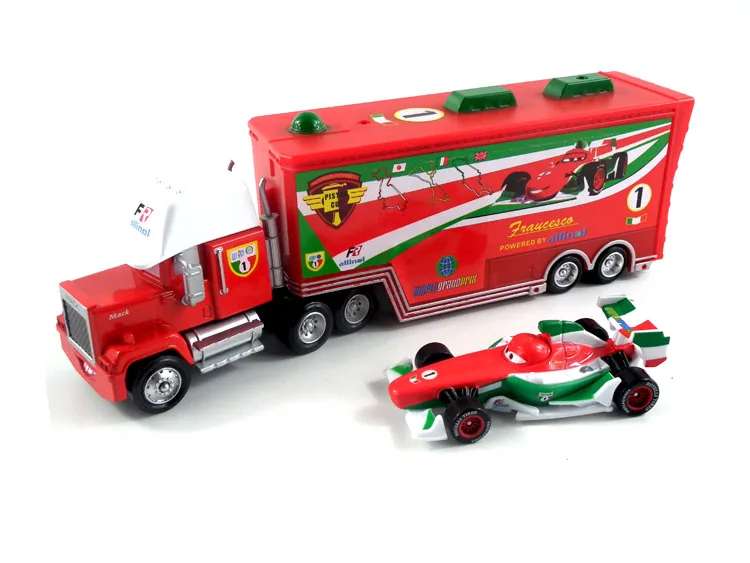 Pixar Cars No.1 Mack грузовик и Франческо Бернулли металлическая Игрушечная машина для