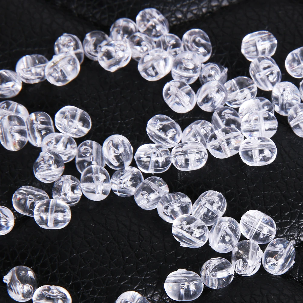 100 шт. прозрачный поворотный нахлыстом бусины Круглые Плавающие Rig Крест Жемчуг