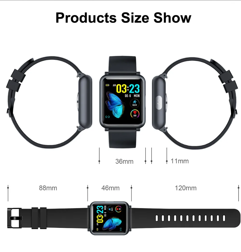 H9 smartwatch PPG+ ЭКГ монитор датчик частоты сердечных сокращений браслет для прогулки IP68 Водонепроницаемый Фитнес для IOS и Android