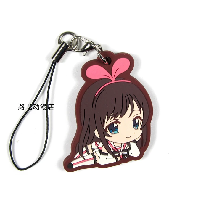 Kizuna AI фигурка аниме модель AI канал мобильный телефон школьная сумка резиновый брелок кулон рождественские игрушки для подарков 6 см