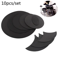 10pcslot rubber foam jazz drum mute 5 drum 3 cymbal sound off practice pad kit