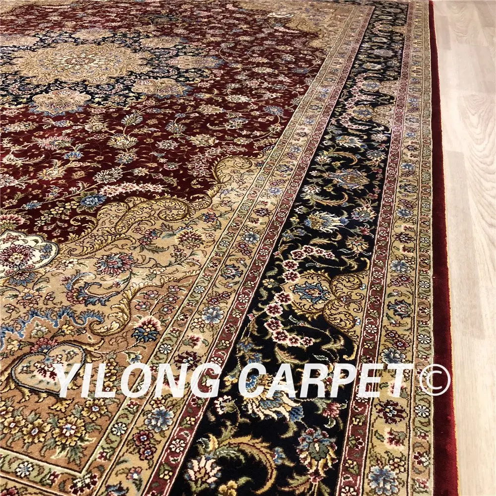 Yilong 6'x9' гостиная красный ковры Традиционный турецкий КИТАЙСКИЙ ручной