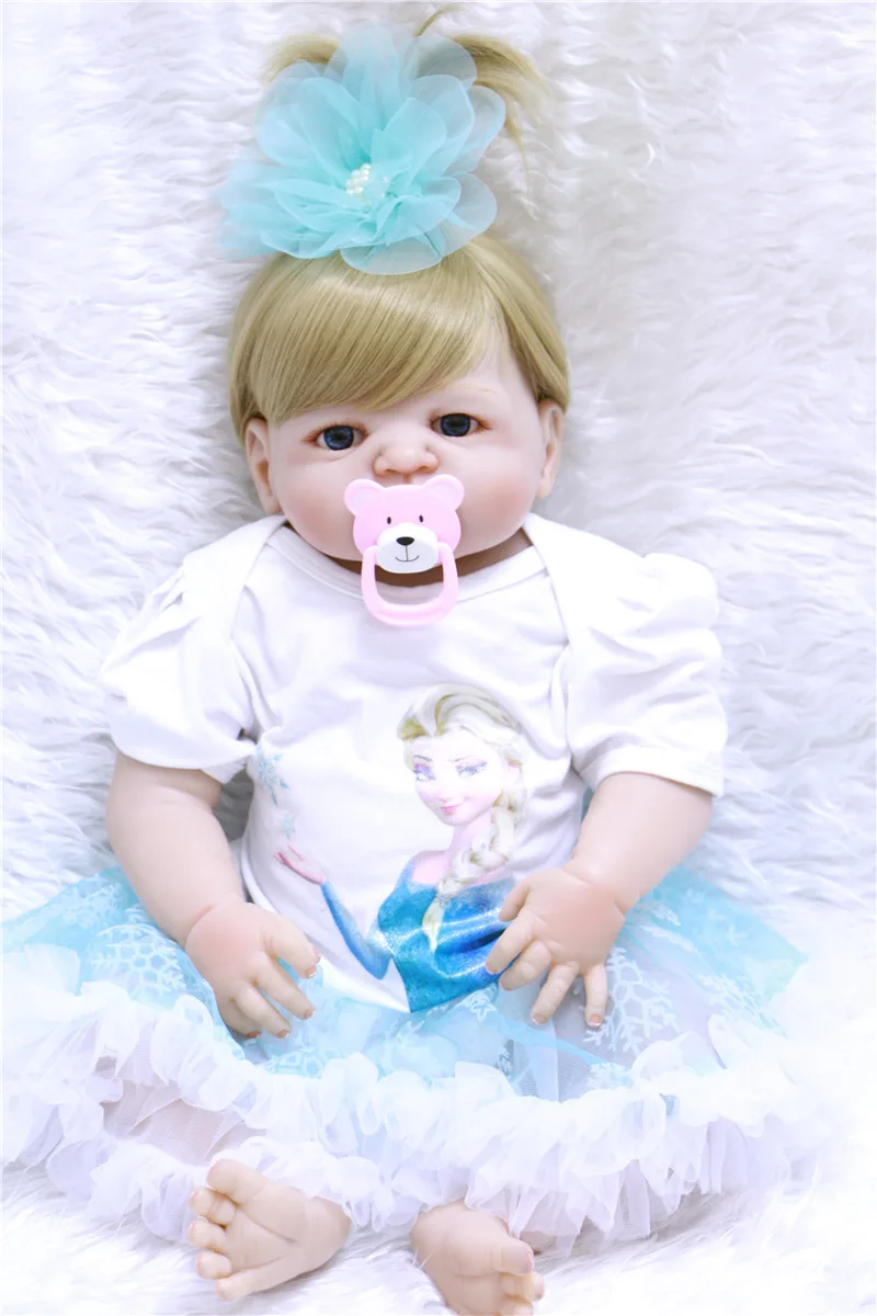 DollMai 55 см мягкие силиконовые куклы Reborn реалистичные детские 22 &quotсиликоновые Reborns