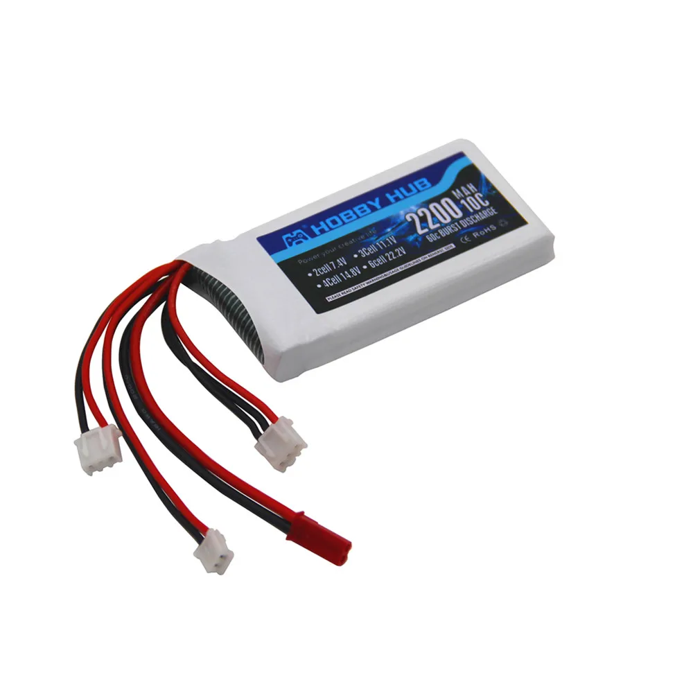 Литий полимерный аккумулятор 7 4 В 2200 мАч для радиолинков RC3S RC4GS RC6GS DX6e DX6