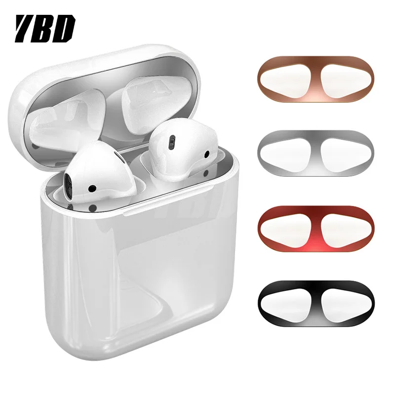 YBD металлическое покрытие цветная защита от пыли для Airpods 1 2 pro Ультра тонкая Airpod Air