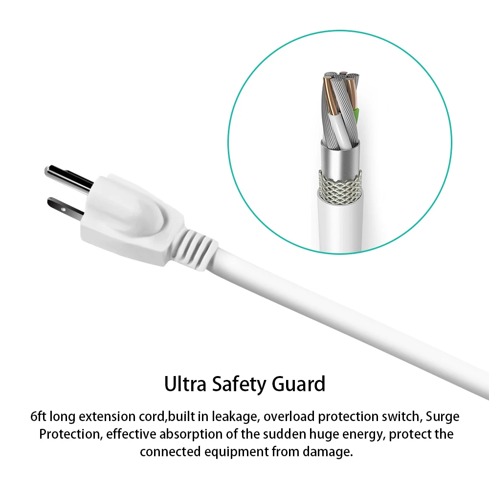Smart Plugs WiFi Power Strip with Alexa Home Automation Voice Control Google Surge Protector 4 AC Out and USB | Удлинители