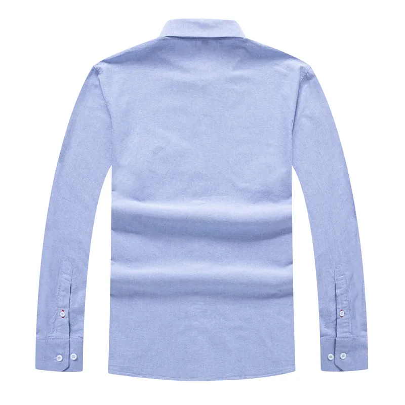 Рубашка мужская однотонная с длинным рукавом хлопок деловой стиль 10XL 8XL 6XL 5XL |