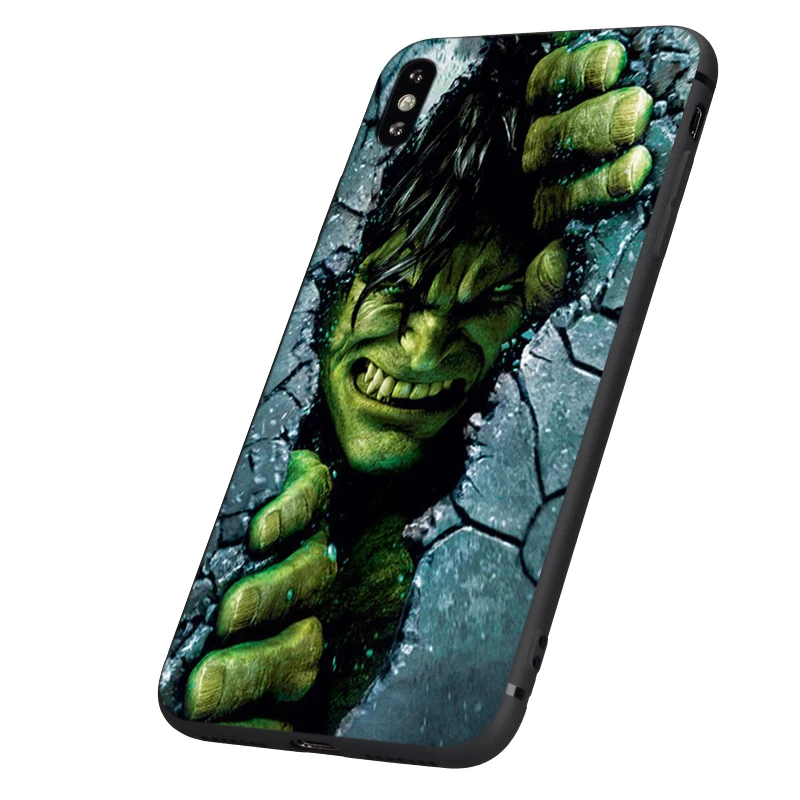 Черный ТПУ чехол для iphone 5 5S se 6 6s 7 8 plus x 10 XR XS MAX силиконовый чехол Marvel мстители капитан Железный человек танос