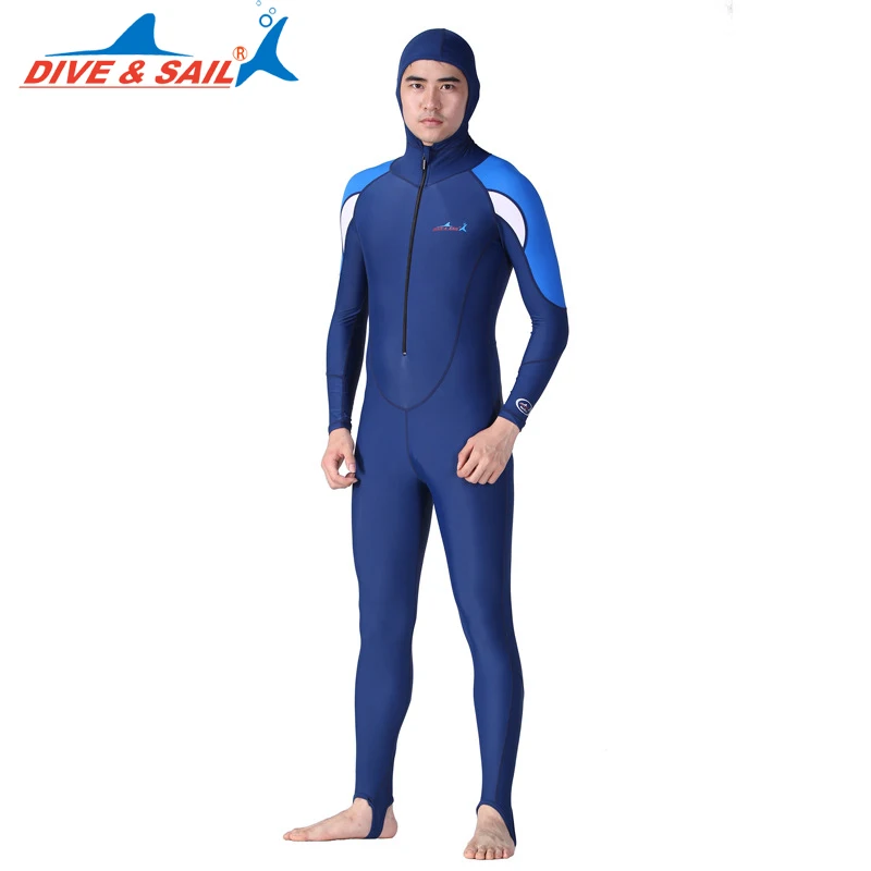 DIVE&ampSAIL skin dive jumpsuit Lycra one-piece wetsuit Anti jellyfish anti-skidding wet suit for swimming diving rashguard upf50 |