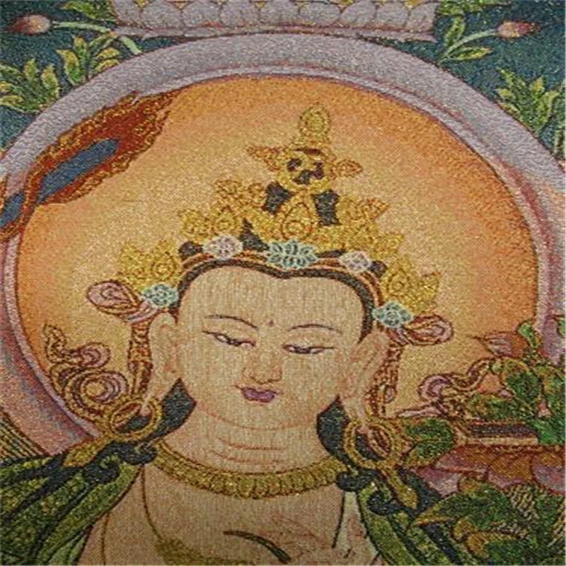 Античная простая вышивка Tangka тибетский буддизм Гуаньинь реинкарнация Будды