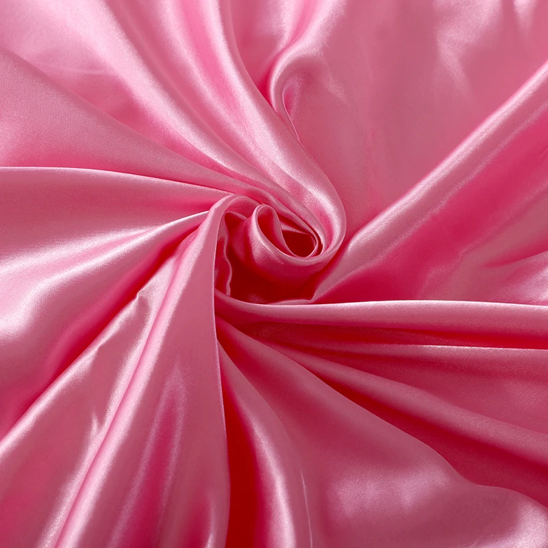 Розовый комплект постельного белья из атласа и шелка шелковое роскошное