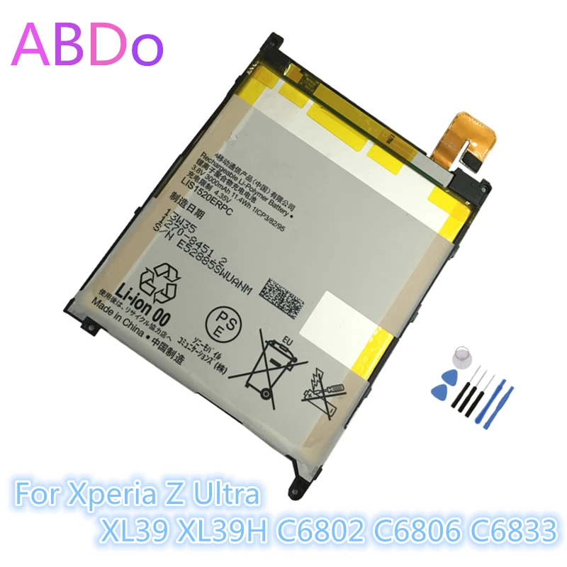 LIS1520ERPC Аккумулятор для телефона Sony Xperia Z Ultra XL39 XL39H C6802 C6806 C6833 3000 мАч сменные батареи