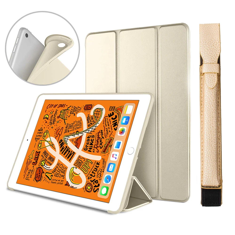 

for iPad Mini 5th Generation Case Smart Cover Trifold Stand Soft Back Cover for iPad Mini 5 MINI5 2019 A2133 Auto Sleep/Wake
