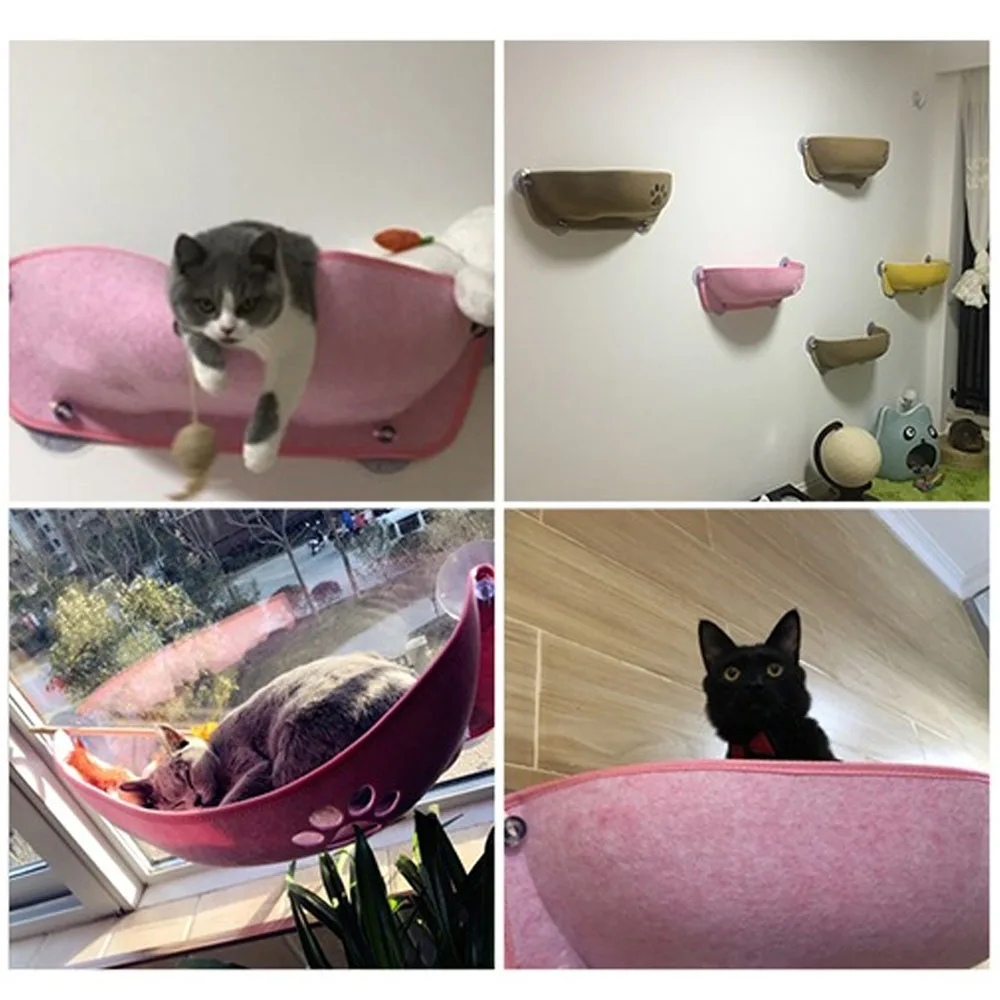 Кошачья Подставка гамак присоски для отдыха на окошке кровать кошки мягкая
