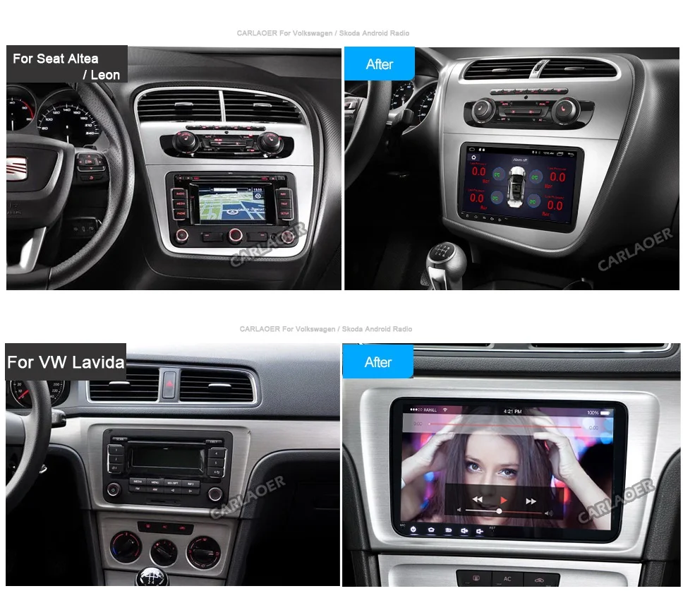 " Android 8,1 автомобильный радиоприемник gps навигатор для Volkswagen Skoda Octavia golf 5 6 touran passat B6 polo tiguan yeti rapid multimedia